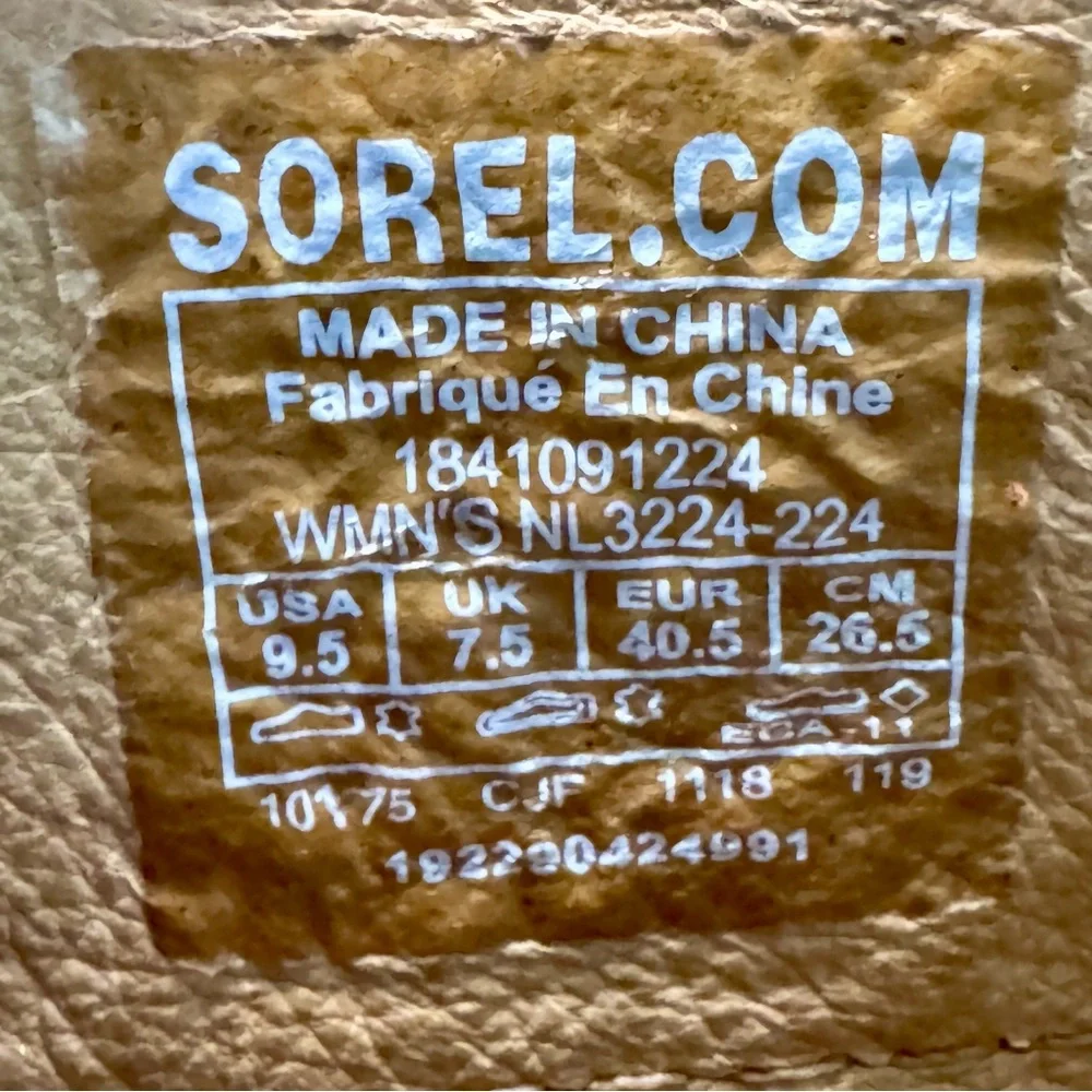 Women's Camel‎ Lace-Up Sorel Joanie II Wedge Sandals size 9.5 Leather
